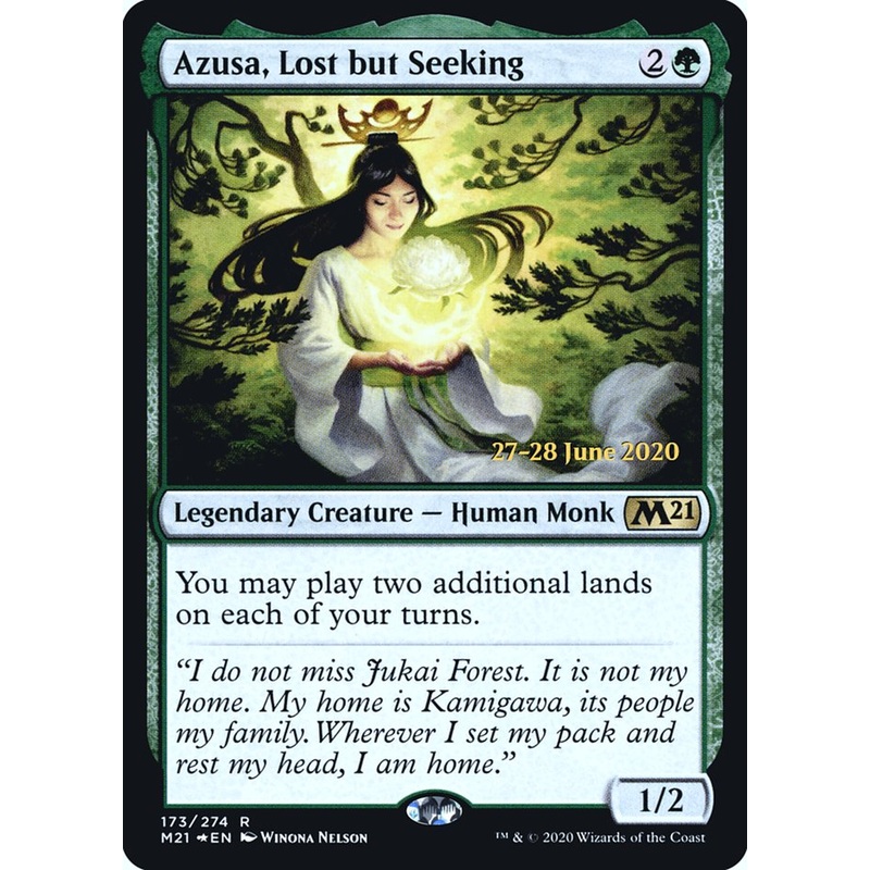 Azusa, Lost but Seeking [Core Set 2021 Prerelease Promos]