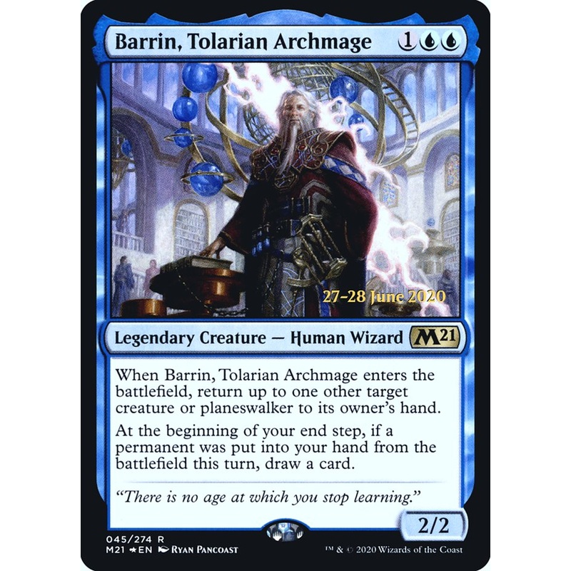 Barrin, Tolarian Archmage [Core Set 2021 Prerelease Promos]
