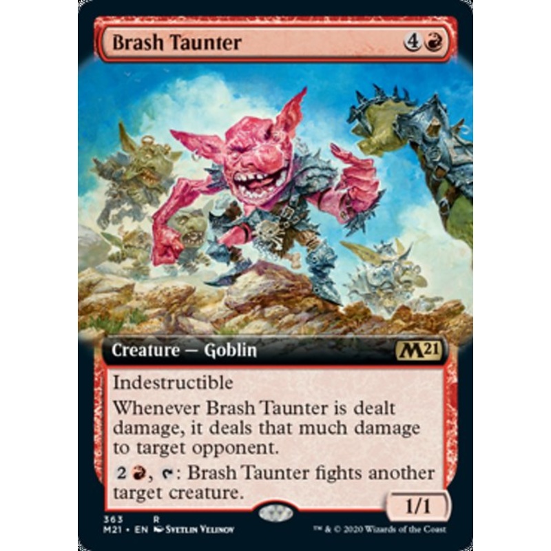 Brash Taunter (Extended Art) [Core Set 2021]