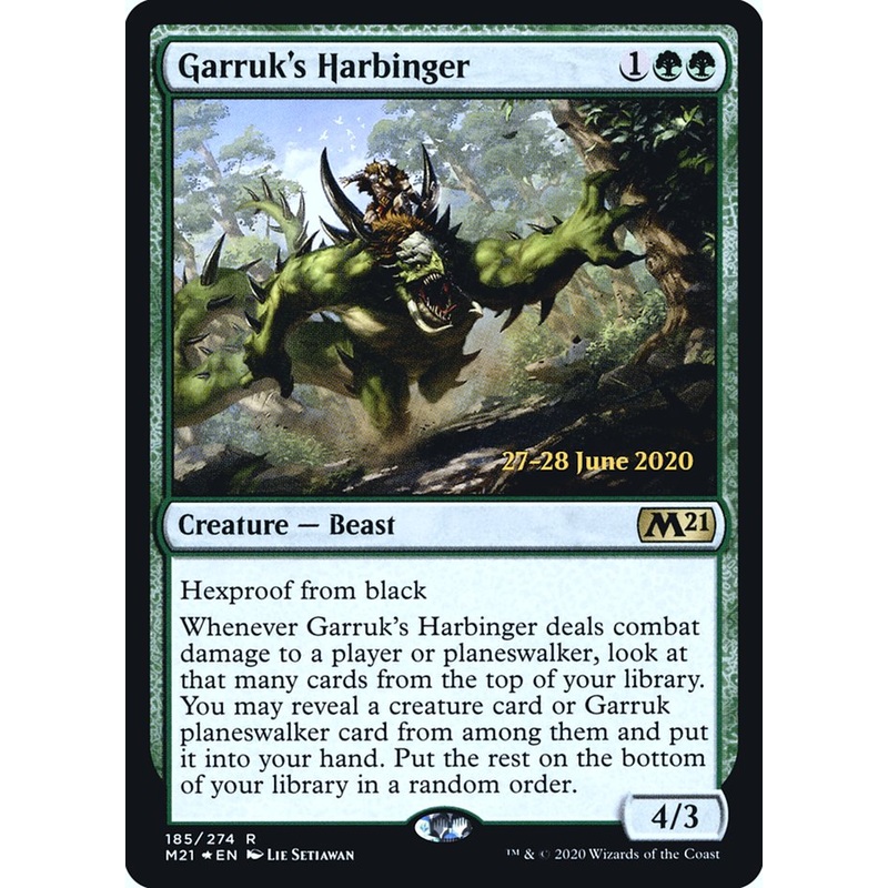 Garruk's Harbinger [Core Set 2021 Prerelease Promos]