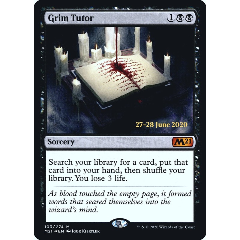 Grim Tutor [Core Set 2021 Prerelease Promos]