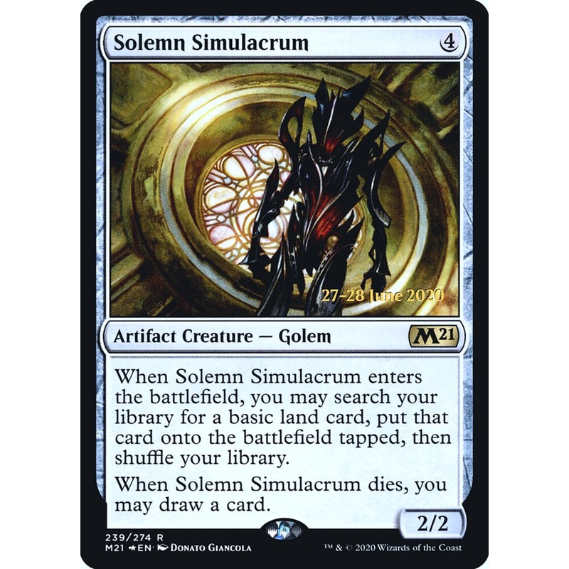 Solemn Simulacrum [Core Set 2021 Prerelease Promos]