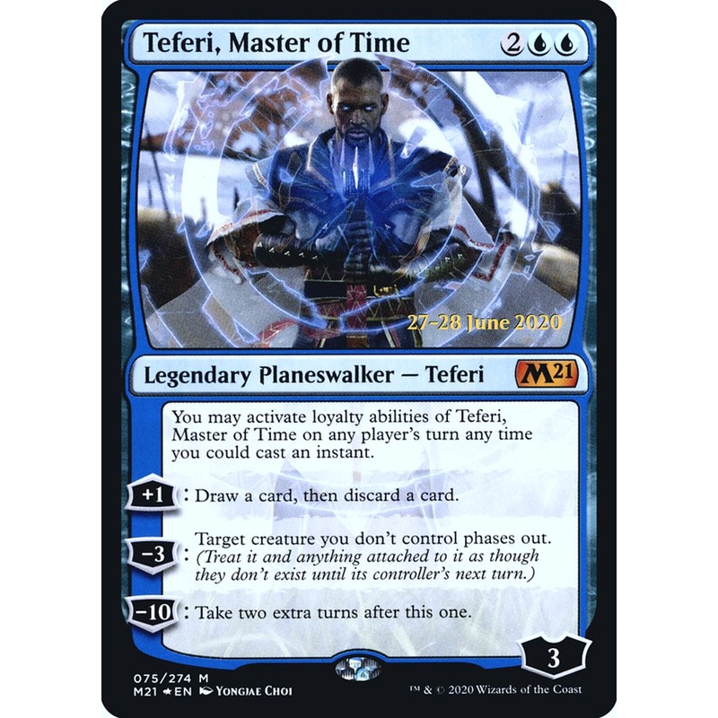 Teferi, Master of Time (75) [Core Set 2021 Prerelease Promos]