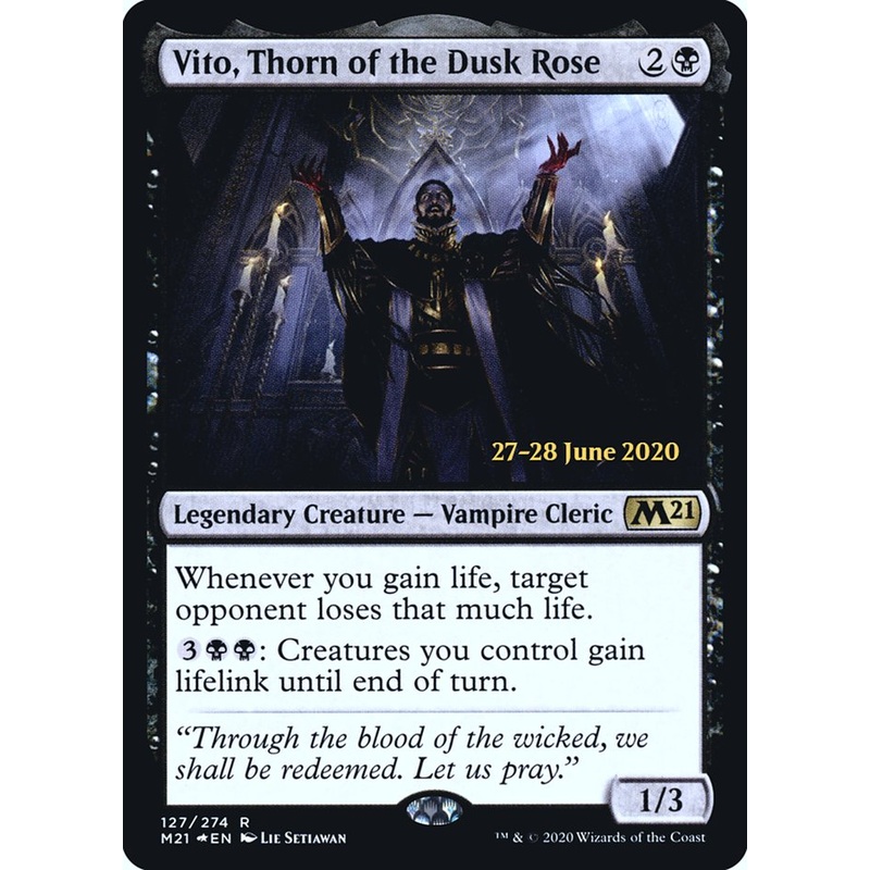 Vito, Thorn of the Dusk Rose [Core Set 2021 Prerelease Promos]