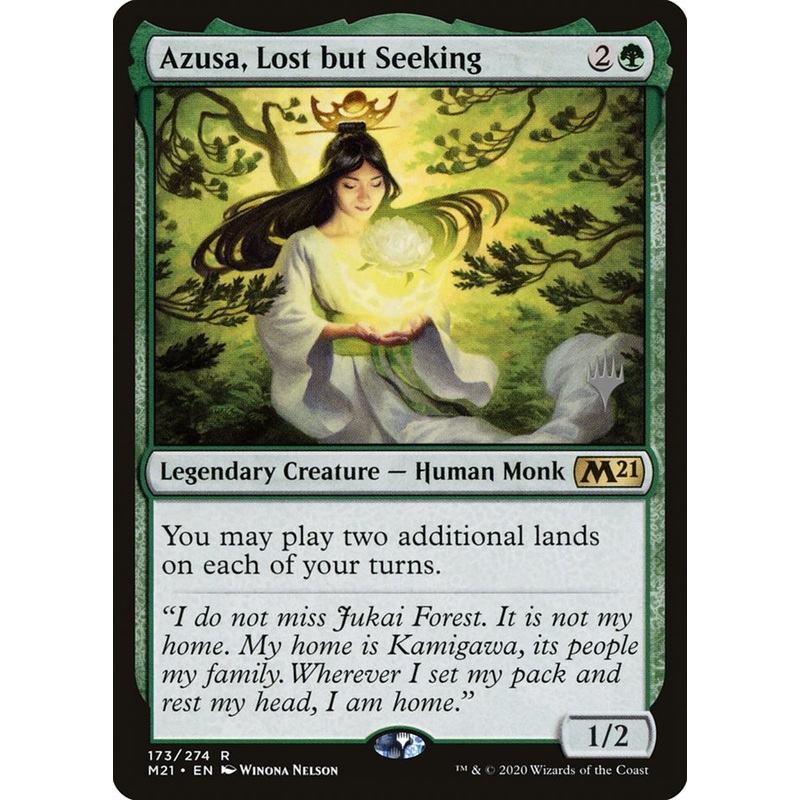 Azusa, Lost but Seeking (Promo Pack) [Core Set 2021 Promos]