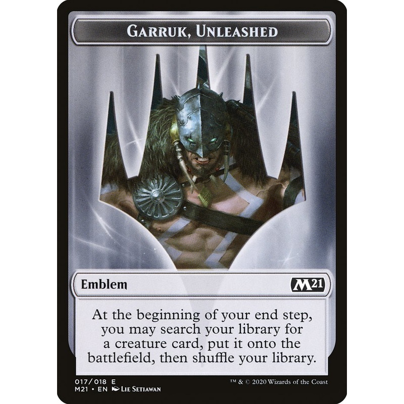 Garruk, Unleashed Emblem [Core Set 2021 Tokens]