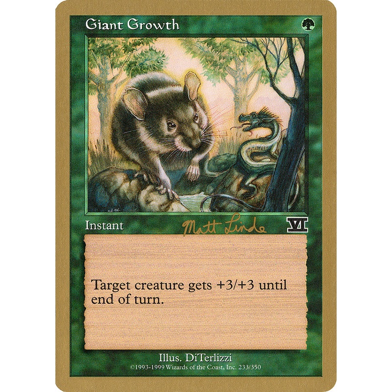 Giant Growth (Matt Linde) [World Championship Decks 1999]