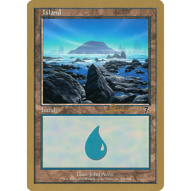Island (ar334) (Antoine Ruel) [World Championship Decks 2001]