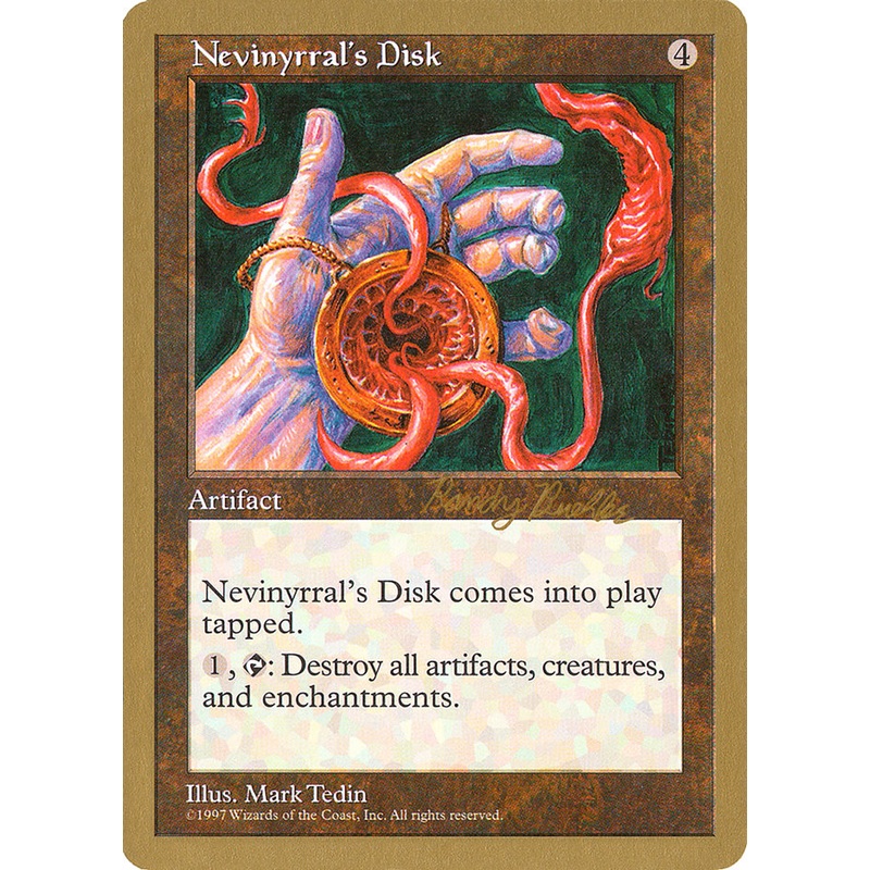 Nevinyrral's Disk (Randy Buehler) [World Championship Decks 1998]