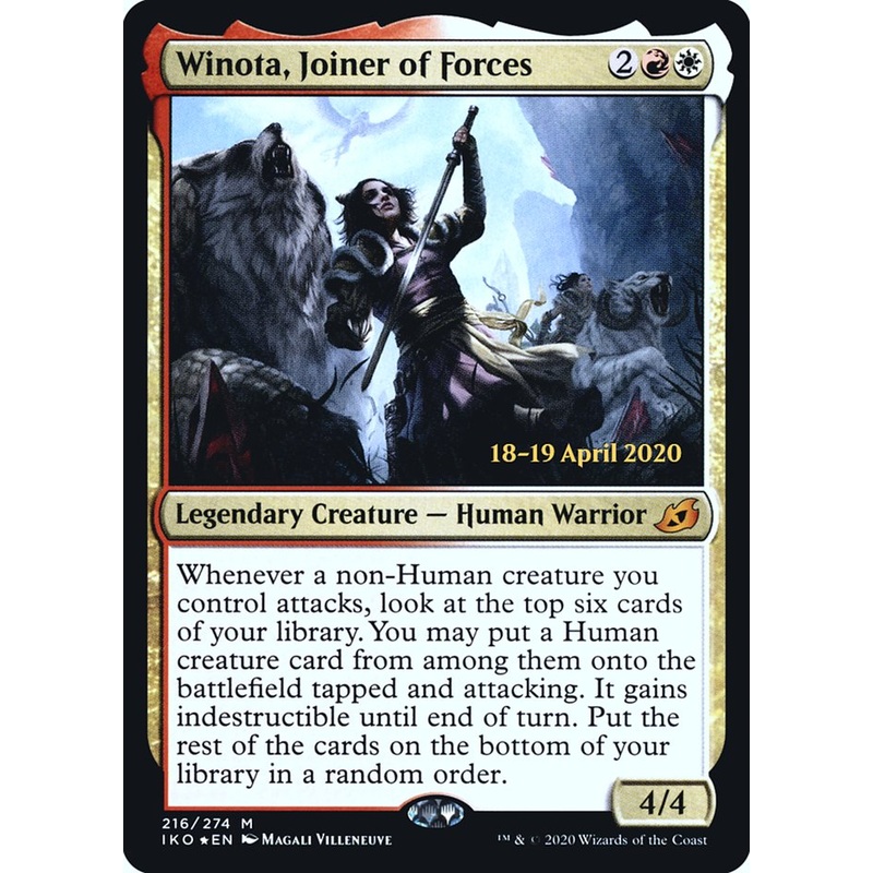 Winota, Joiner of Forces [Ikoria: Lair of Behemoths Prerelease Promos]