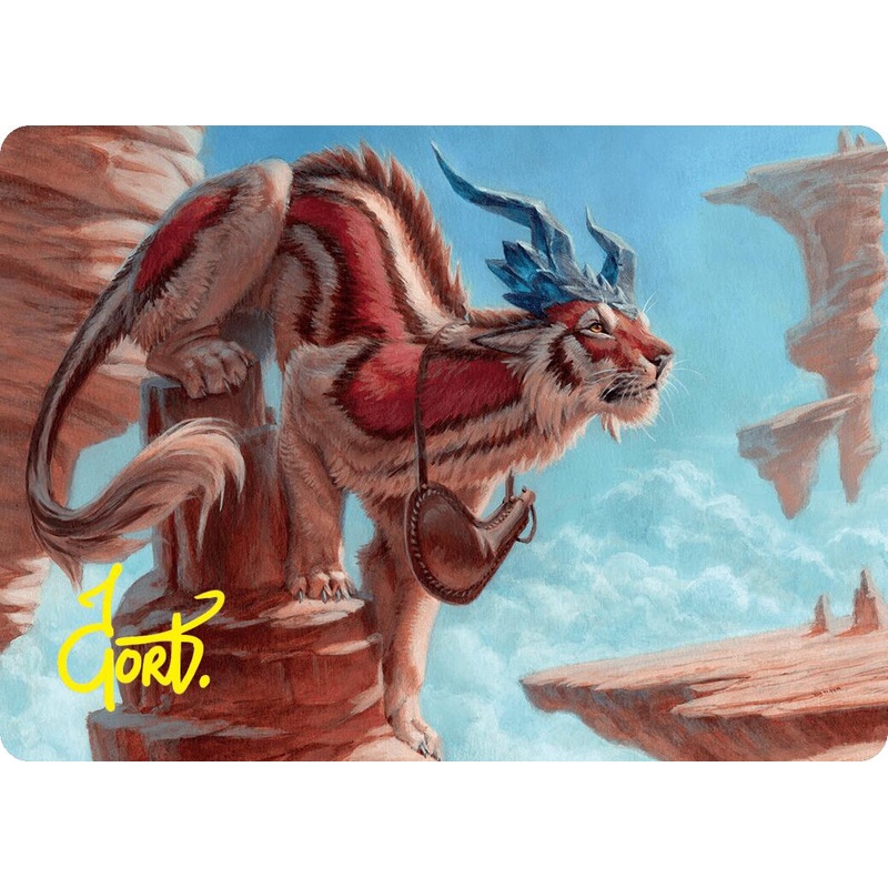 Felidar Savior Art Card (3/54) (Gold-Stamped Signature) [Foundations Art Series]