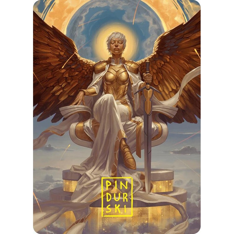 Herald of Eternal Dawn Art Card (27/54) (Gold-Stamped Signature) [Foundations]