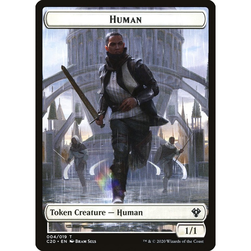 Human // Treasure Double-Sided Token [Commander 2020 Tokens]