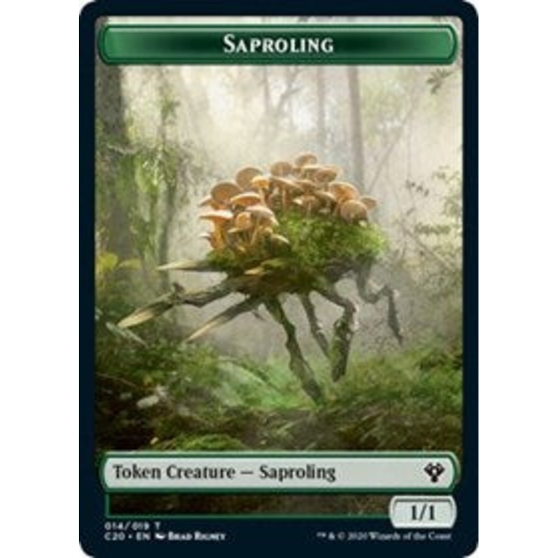 Saproling // Treasure Double-Sided Token [Commander 2020 Tokens]