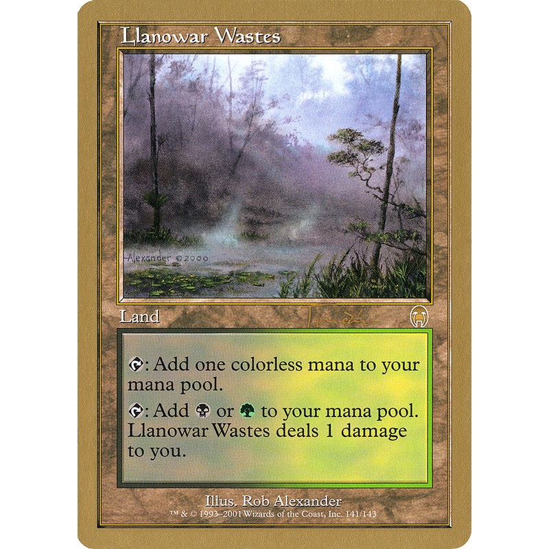 Llanowar Wastes (Jan Tomcani) [World Championship Decks 2001]