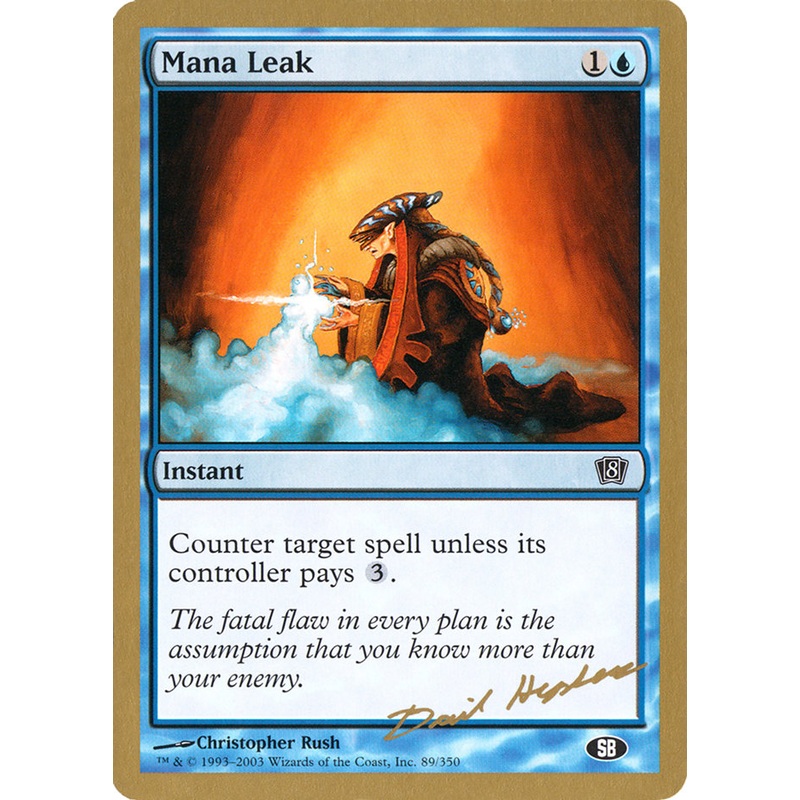 Mana Leak (Dave Humpherys) (SB) [World Championship Decks 2003]