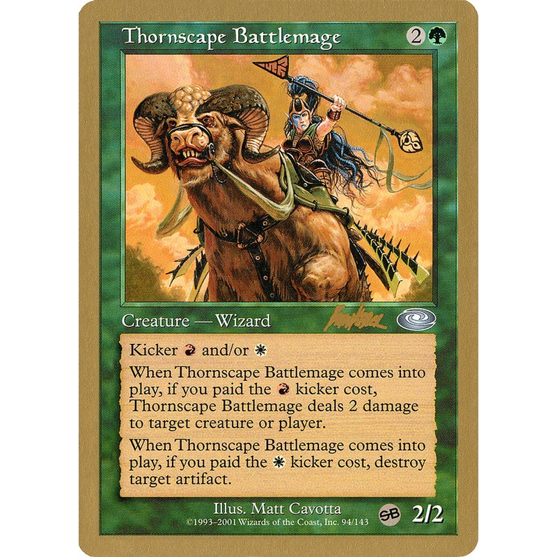 Thornscape Battlemage (Brian Kibler) (SB) [World Championship Decks 2002]