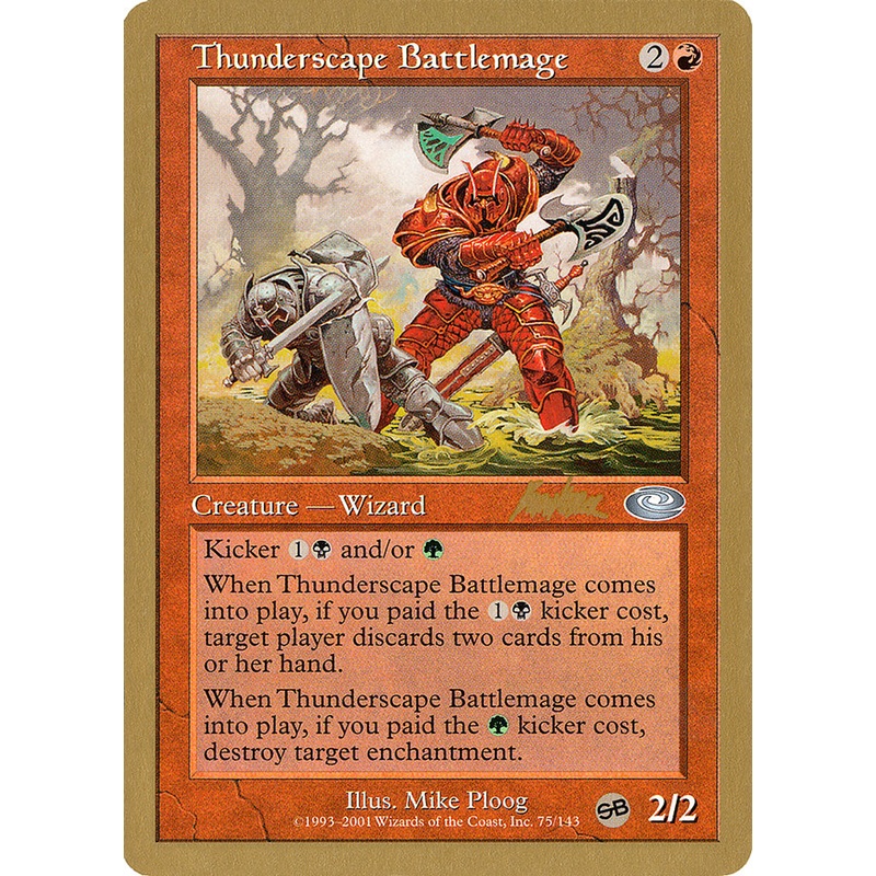 Thunderscape Battlemage (Brian Kibler) (SB) [World Championship Decks 2002]