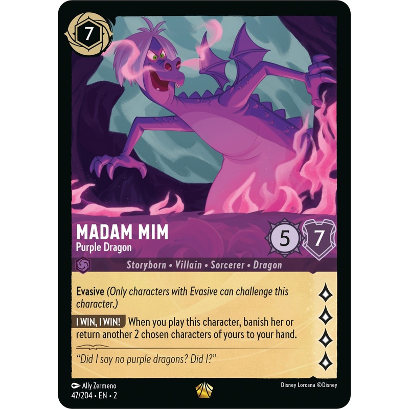Madam Mim - Purple Dragon (47/204) [Rise of the Floodborn]