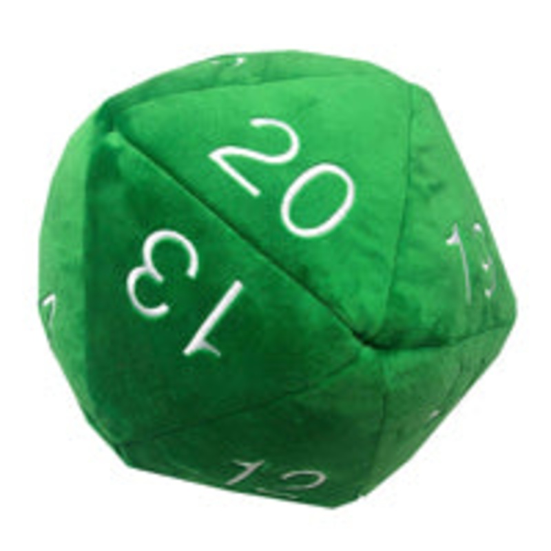 Ultra Pro - Jumbo D20 Novelty Dice Plush - Green with White Numbering