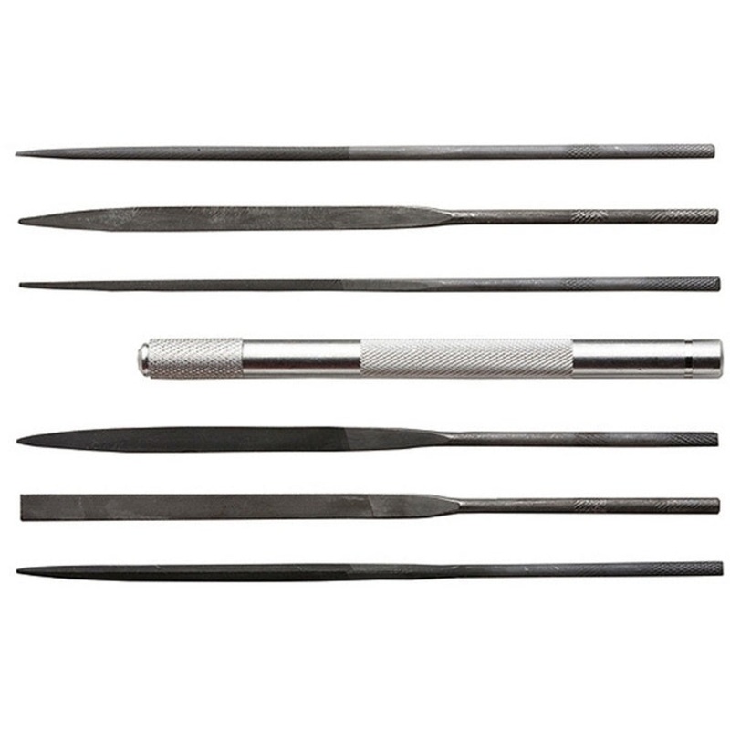 Excel Needle Files 6 Assorted  W/Handle