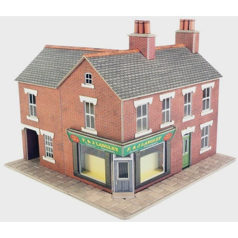 Metcalfe OO/HO Corner Shop Red Brick Style