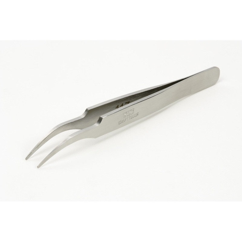 Tamiya  HG Angled Tweezers (round Tip)