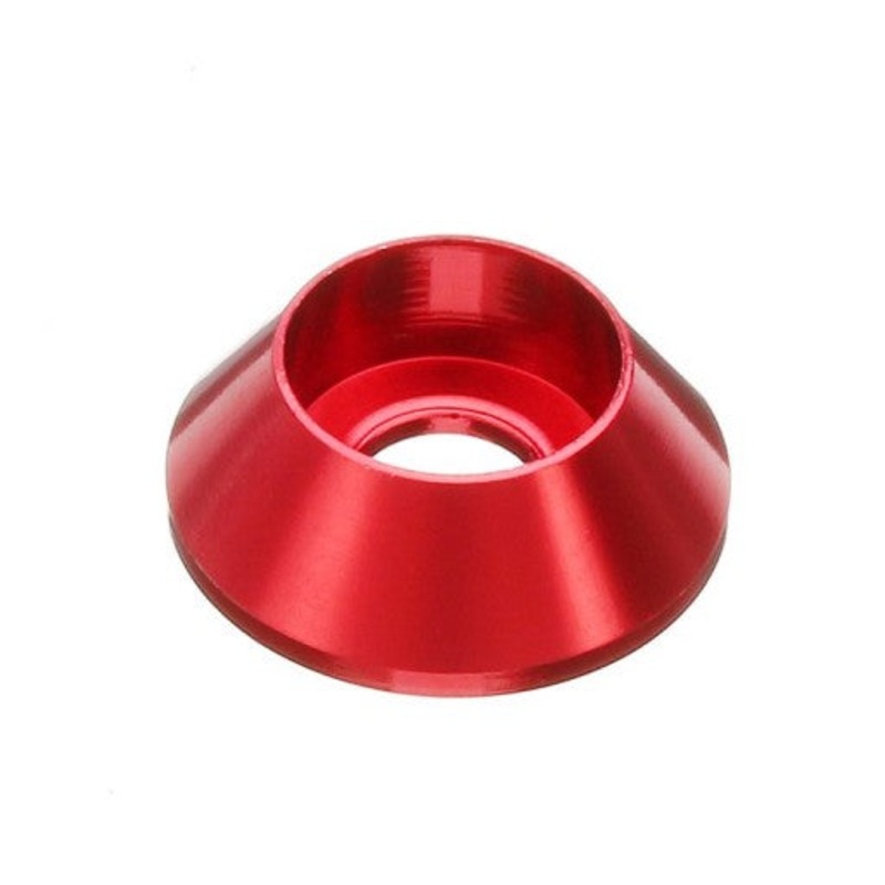 Alum. Cap Washer 3mm Red 15pcs