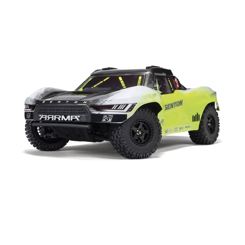 Arrma 1/10 SENTON 223S DSC 4X4 RTR Brushless Short Course Truck, Yellow