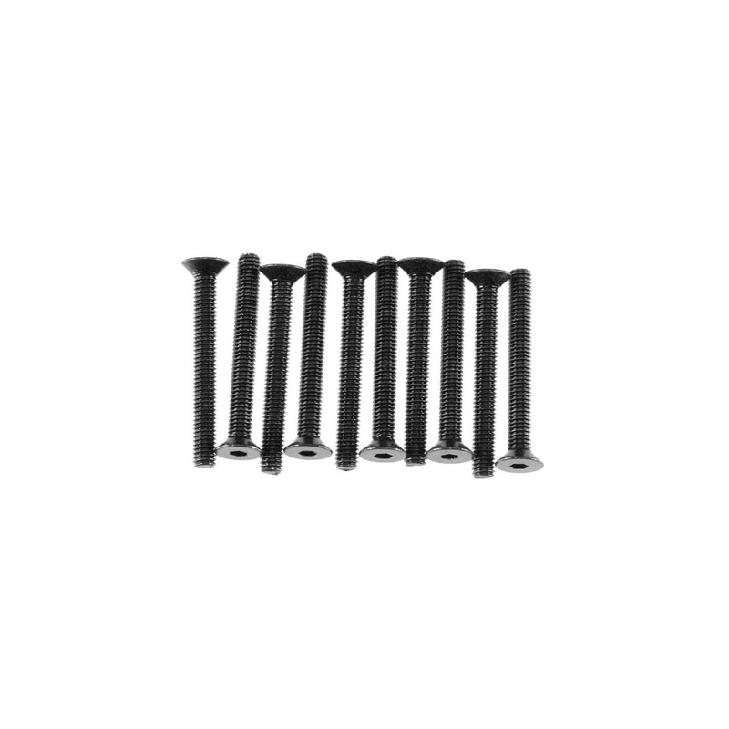 Axial Hex Socket Flat Head M3x25mm Black Oxide (10)