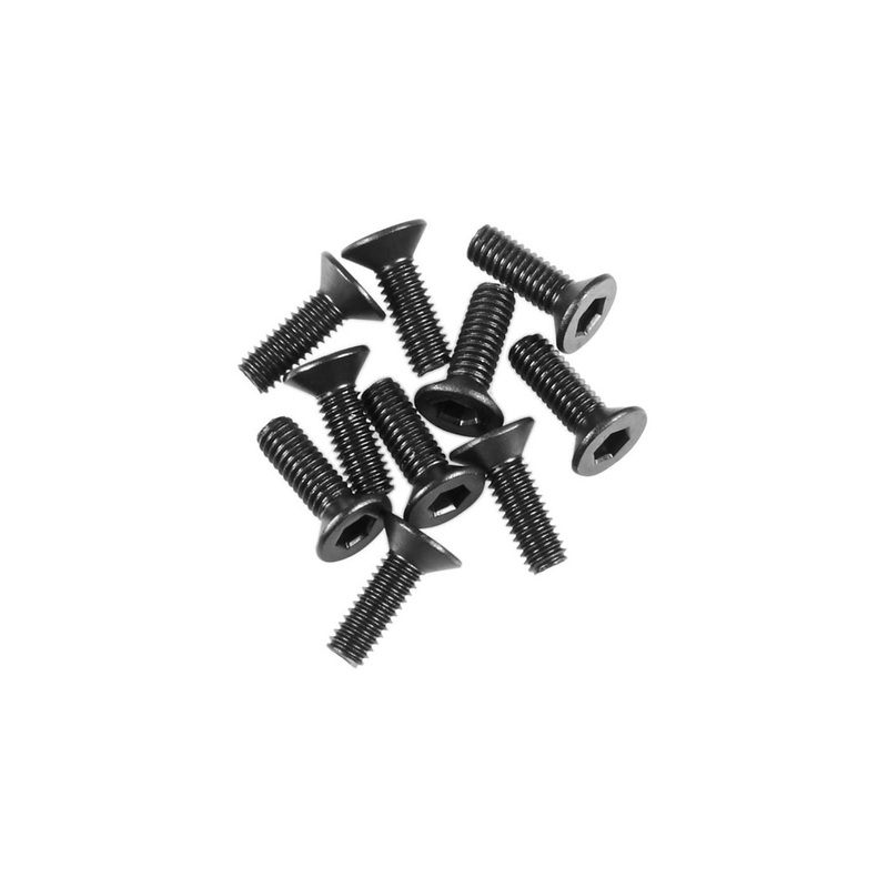 Axial M2.6x8mm Hex Socket Flat Head Black (10 pcs)