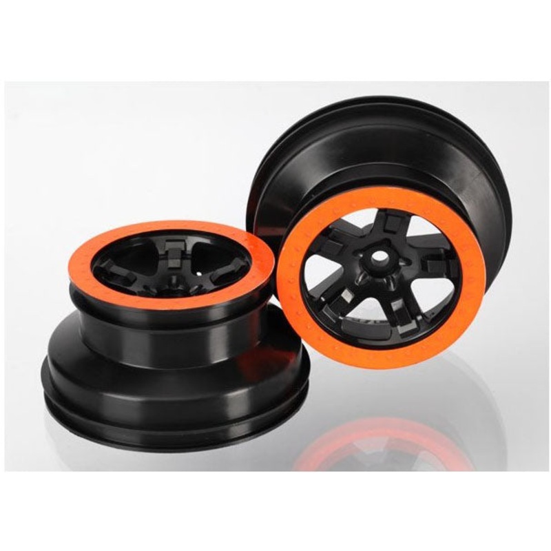 Traxxas SCT Black/Orange Beadlock Style