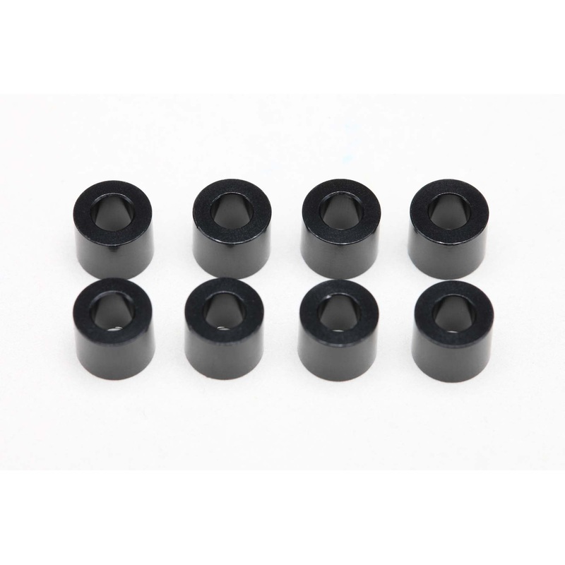 Yokomo 365.0mm Aluminum Spacer (8 pieces each/Black)