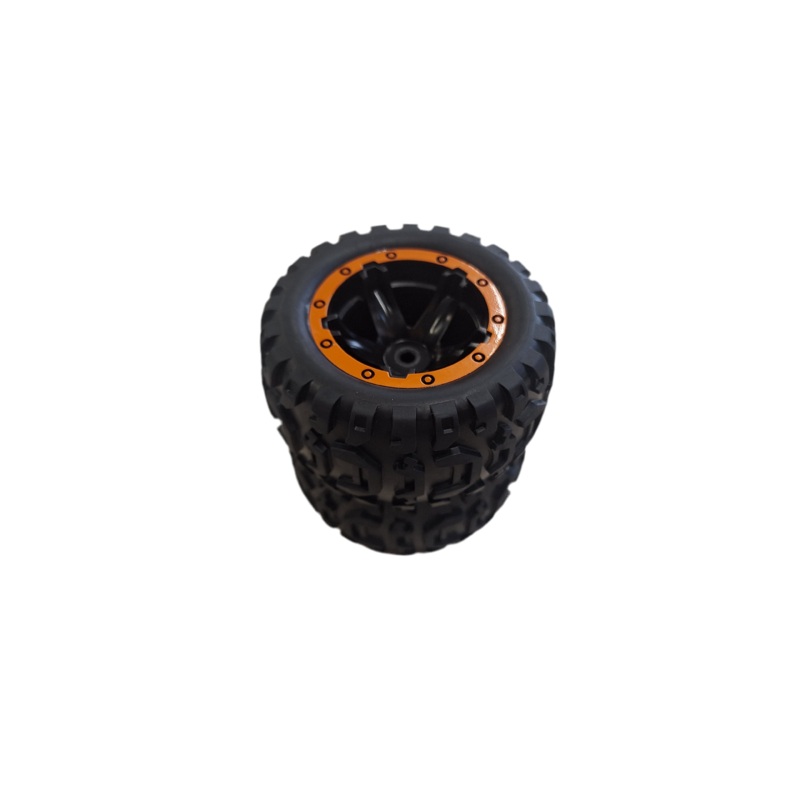 Blackzon Slyder Monster Truck Orange Wheels & Tyres (2)