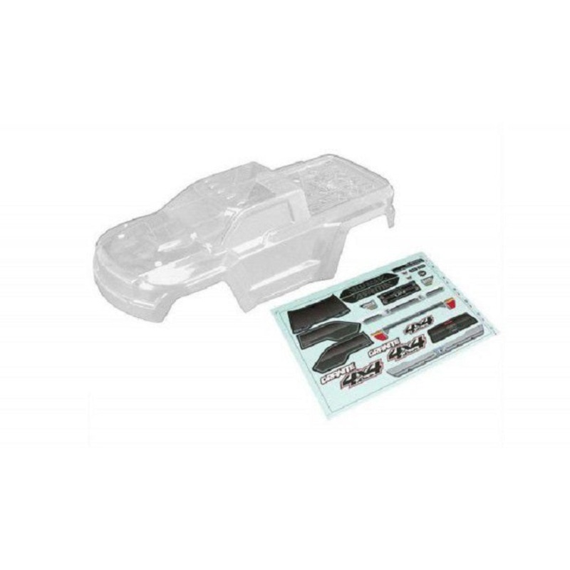 AR402261 Body Clear w/Decals suits Granite 4x4 Mega & BLX by Arrma