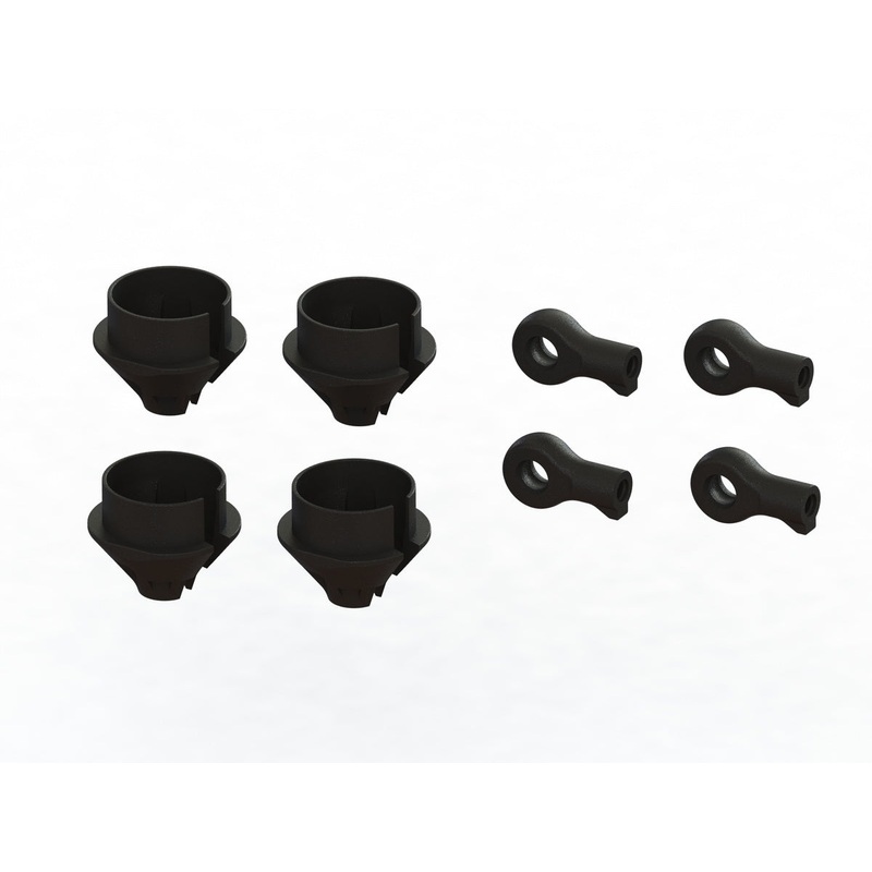 ARRMA HD Shock Rod End and Spring Cup Set (2 Pairs)