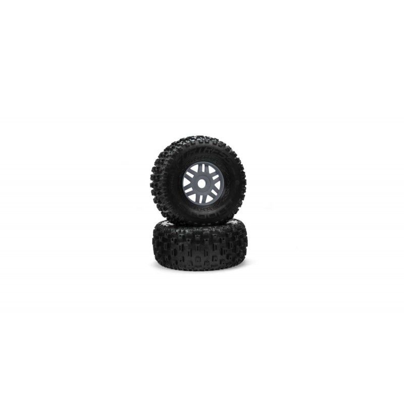 dBoots 'Fortress' Tyre Set Glued Gun Metal (Pair)