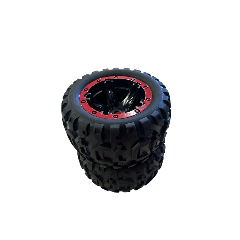 Blackzon Slyder Monster Truck Red Wheels & Tyres (2)