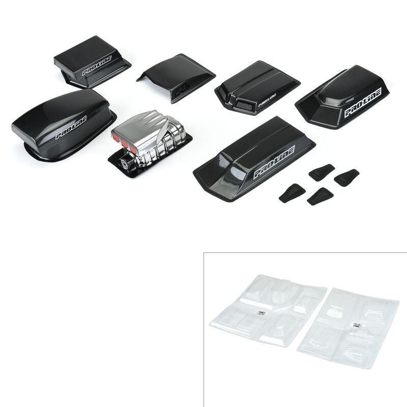 Proline 1/10 No Prep Drag Racing Hood Scoops & Blowers (8)