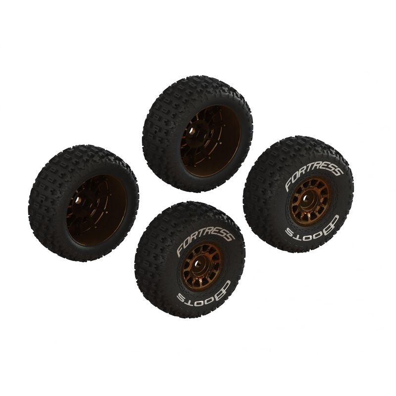 Arrma 1/16 dBoots 'FORTRESS' Tire Set Glued Bronze (2 Pairs)
