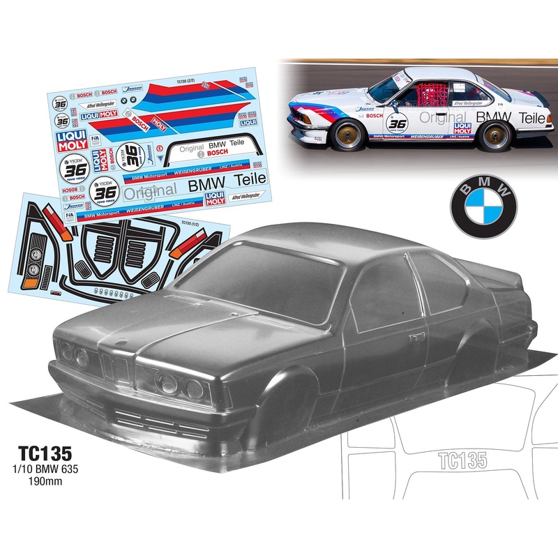 Team C 1/10 BMW 635 Body w/ Liquimoly Decal