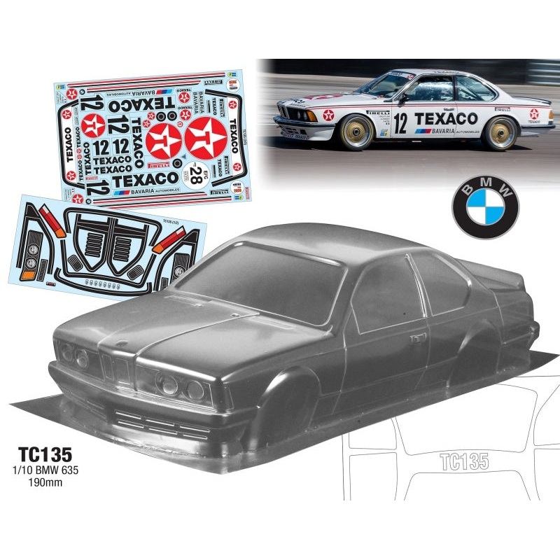 Team C 1/10 BMW 635 Body w/Texaco Decal