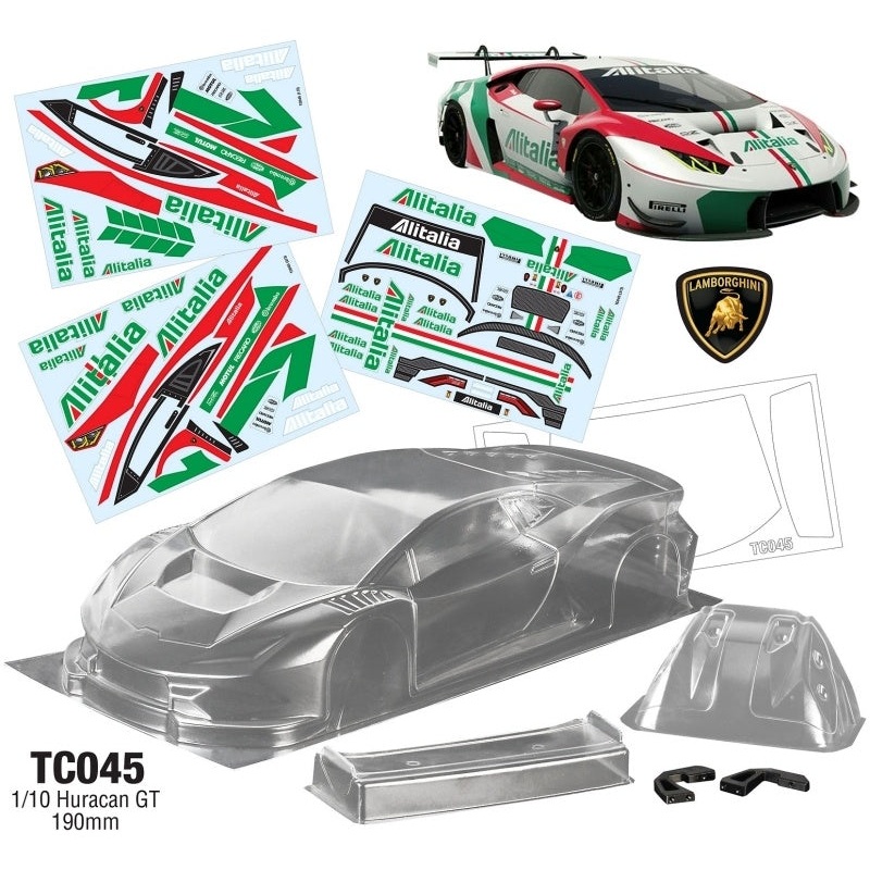 Team C 1/10 Lamborghini Huracan GT3 190mm Alitalia Decal Sheet