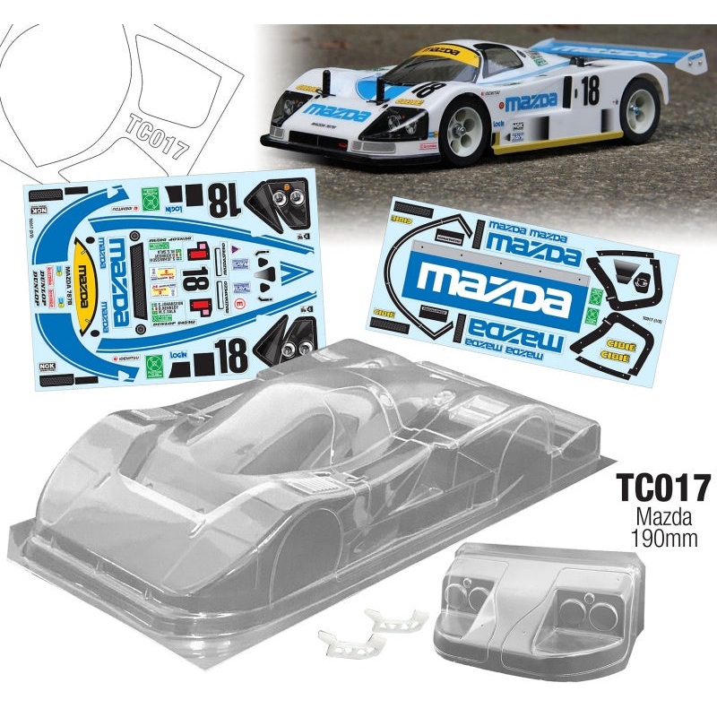 Team C 1/10 Mazda 787B W/3D Wing Mount 190mm