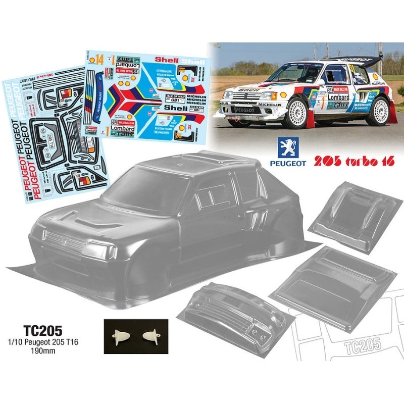 Team C 1/10 Peugeot 205 T16, 190mm
