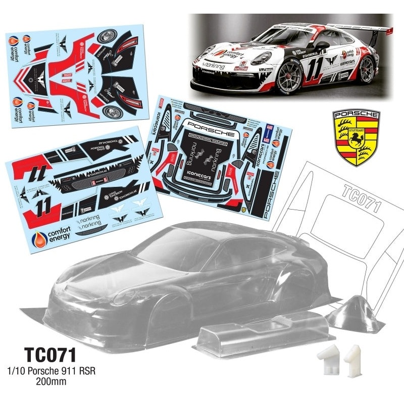 Team C 1/10 Porsche 911 RSR WB258mm WTH200mm w/Light Bucket