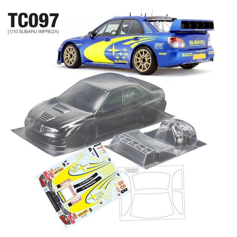 Team C 1/10 Subaru Impreza WRC 190mm Subaru Global Decal