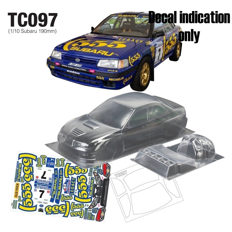 Team C 1/10 Subaru Impreza WRC 190mm w/555 NZ Rally Decal