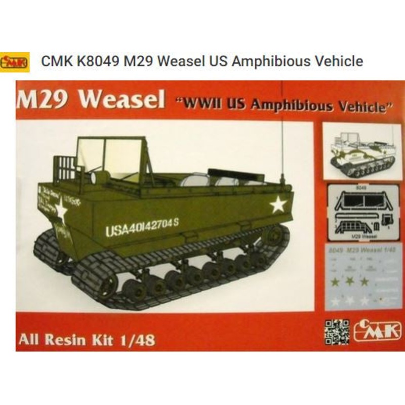CMK 1:48 M29 Weasel WW2 US Amphibious Vehicle Full Resin Kit