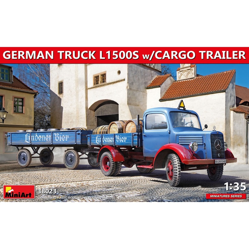 Miniart 1:35 German Truck L1500S w/Trailer